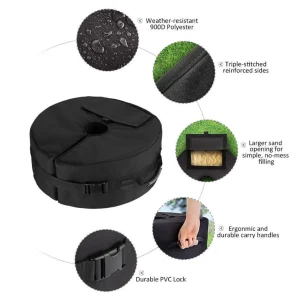 Heavy Duty Umbrella Base Weight For Outdoor Patio - 18in Round Sand Bag Trending